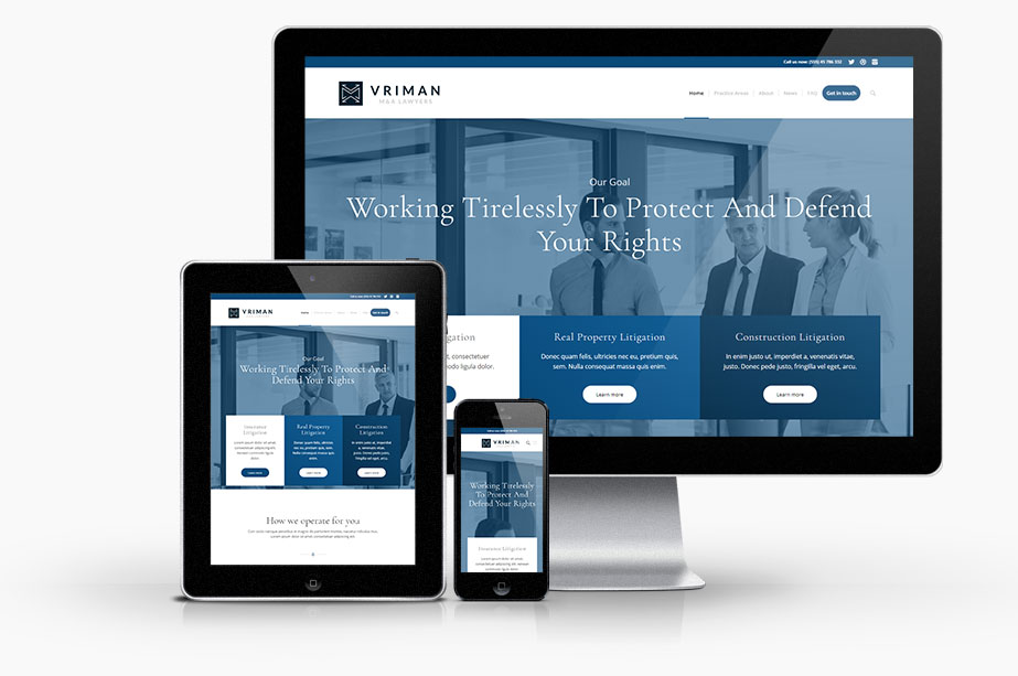 law firm templated web design