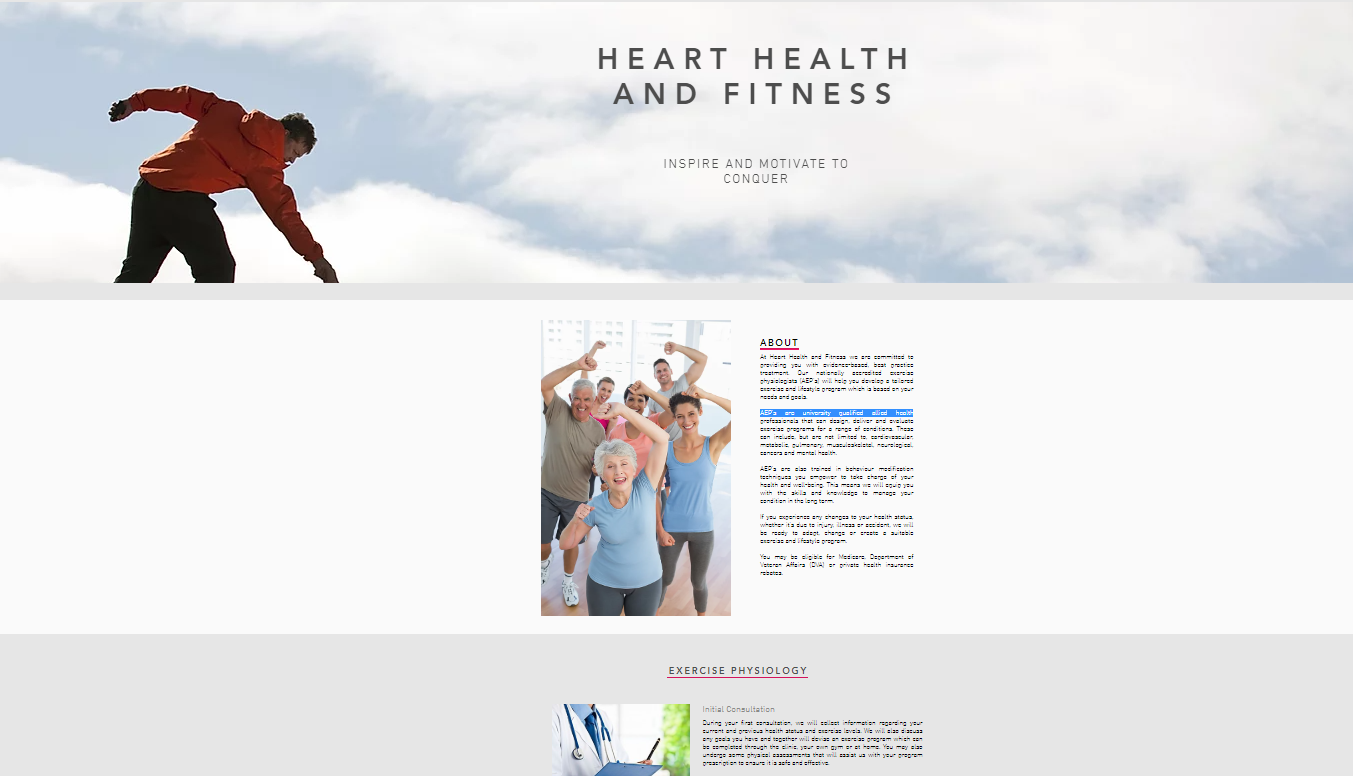 Heart Health & Fitness Old Website
